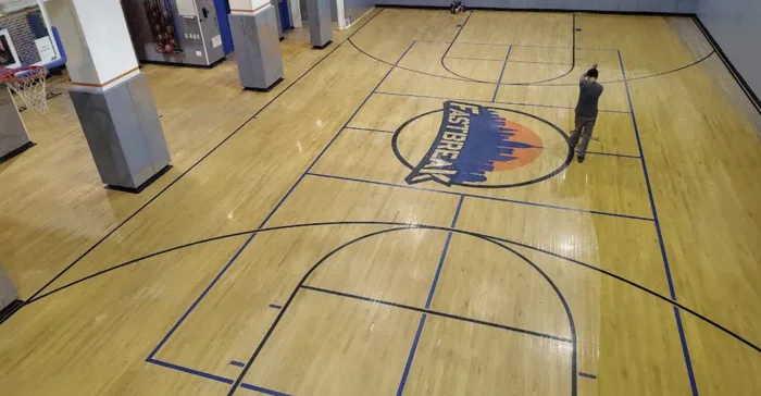 Basketball court flooring