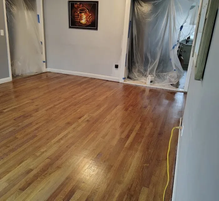 Hardwood flooring in a room